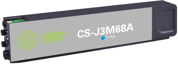 Картридж струйный Cactus CS-J3M68A 981A голуб.пигм. (120мл) для HP PageWide 556dn Enterprise/586dn с чипом