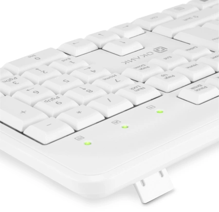 Клавиатура Оклик 305M белый USB Multimedia (1875227)