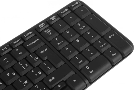 Клавиатура + мышь Logitech MK220 клав:черный мышь:черный USB беспроводная (920-003161)