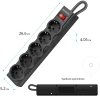 Сетевой фильтр Defender ES largo 1.8м (5 розеток) черный (коробка)