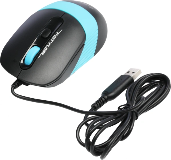 Мышь A4Tech Fstyler FM10 черный/синий оптическая 1600dpi USB 4but (FM10 BLUE)