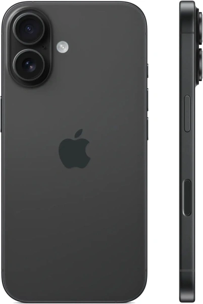 Смартфон Apple A3287 iPhone 16 256Gb черный моноблок 3G 4G 1Sim 6.1" 1179x2556 iOS 18 48Mpix 802.11 a/b/g/n/ac/ax/be NFC GPS Protect