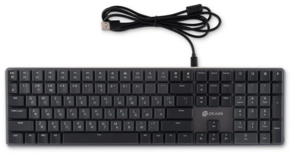 Клавиатура Оклик K953X механическая черный/серый USB Multimedia LED (1901086)