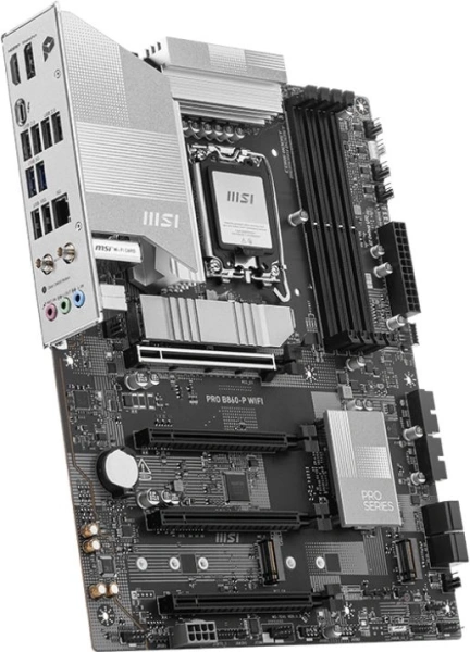Материнская плата MSI PRO B860-P WIFI Soc-1851 Intel B860 4xDDR5 ATX AC`97 8ch(7.1) 5Gigabit RAID+HDMI+DP