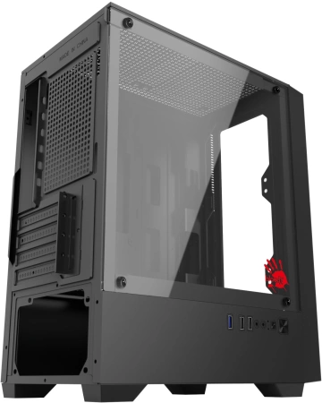 Корпус Bloody CC-123 черный без БП mATX 8x120mm 2xUSB2.0 1xUSB3.0 audio bott PSU