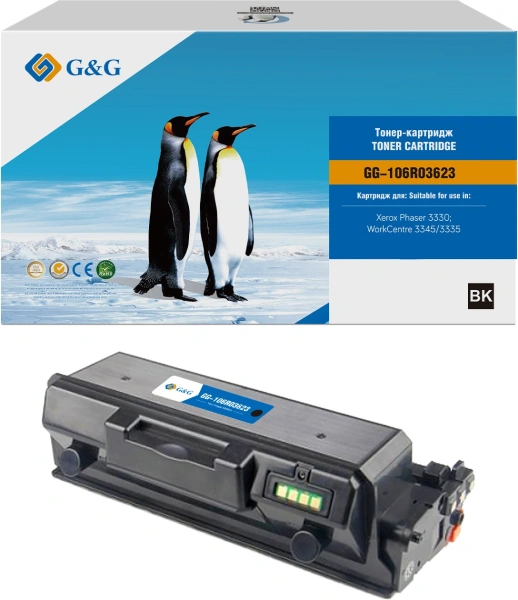Картридж лазерный G&G GG-106R03623 106R03624/106R03623 черный (15000стр.) для Xerox Phaser 3330;WorkCentre 3345/3335 с чипом
