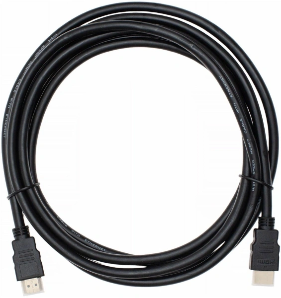 Кабель аудио-видео Cactus CS-HDMI.1.4-3 HDMI (m)/HDMI (m) 3м. позолоч.конт. черный