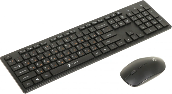 Клавиатура + мышь Оклик 240M клав:черный мышь:черный USB беспроводная slim Multimedia (1091253)
