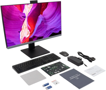 Моноблок Digma Pro Unity 27" Full HD i5 12400 (2.5) 16Gb SSD512Gb UHDG 730 CR Windows 11 Pro GbitEth WiFi BT 90W клавиатура мышь Cam серый/черный 1920x1080