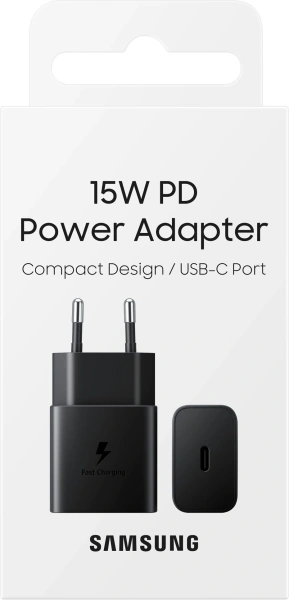 Сетевое зар./устр. Samsung EP-T1510N 15W 2A+1.67A (PD) USB Type-C для Samsung черный (EP-T1510NBEGRU)