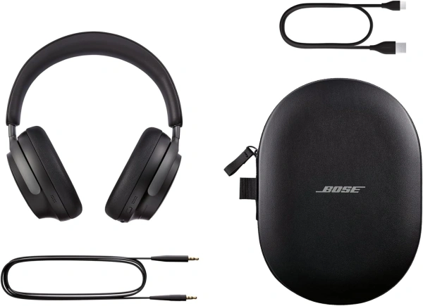 Гарнитура накладные Bose QuietComfort Ultra 1.2м черный беспроводные bluetooth оголовье (880066-0100)
