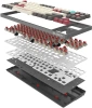 Клавиатура A4Tech Bloody WS87 механическая серый/красный USB беспроводная BT/Radio Multimedia for gamer LED (WS87)