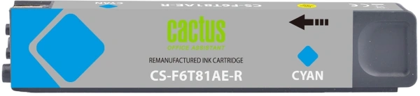 Картридж струйный Cactus CS-F6T81AE-R 973XL голубой (7000стр.) (120мл) для HP PageWide Pro 452dw/477dw с чипом