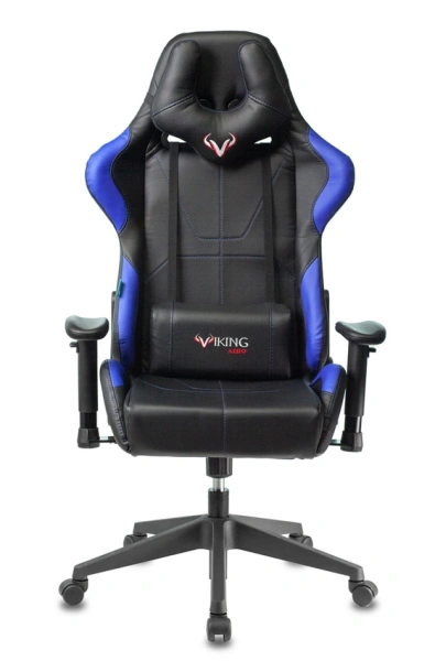 Кресло игровое Zombie VIKING 5 AERO черный/синий экокожа с подголов. крестов. пластик