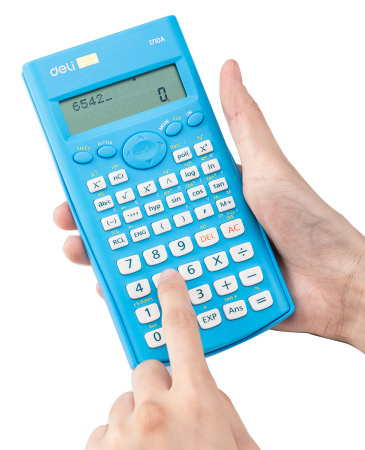 Калькулятор научный Deli E1710A/BLU синий 10+2-разр.