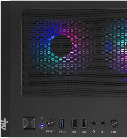 ПК IRU Game 710Z7GP TWR i7 12700F (2.1) 32Gb SSD1Tb RX 7700XT 12Gb FreeDOS GbitEth 850W черный (RUS) (2075027)
