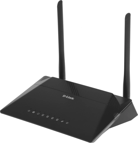 Роутер беспроводной D-Link DSL-224 N300 10/100BASE-TX черный