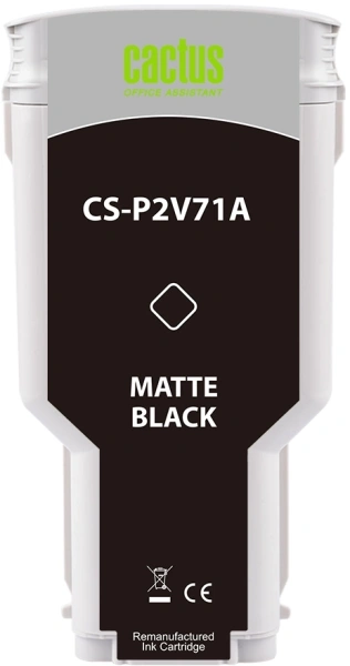 Картридж струйный Cactus CS-P2V71A №730 черный матовый (300мл) для HP Designjet T1600/1700/2600 с чипом