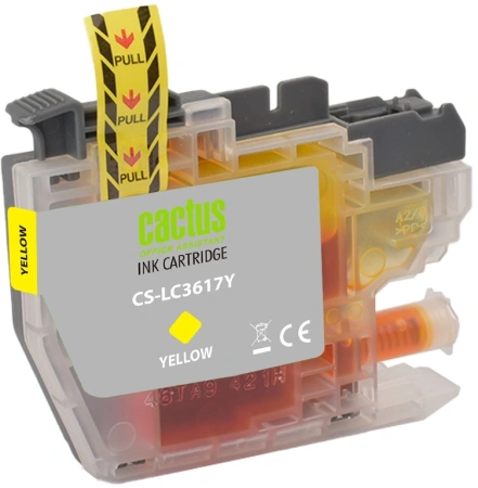 Картридж струйный Cactus CS-LC3617Y желтый (14мл) для Brother MFC-J2330DW/J2730DW/J3530DW/J3930DW с чипом