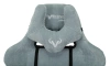 Кресло игровое Zombie VIKING KNIGHT Fabric серо-голубой Light-28 с подголов. крестов. металл
