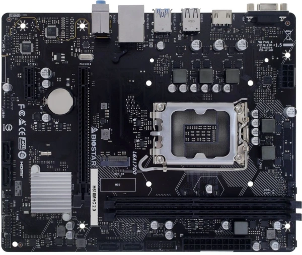 Материнская плата Biostar H610MHC 2.0 Soc-1700 Intel H610 2xDDR4 mATX AC`97 8ch(7.1) GbLAN+VGA+HDMI