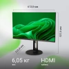 Монитор Digma 27" Progress 27P505U черный IPS LED 16:9 HDMI M/M матовая HAS Piv 350cd 178гр/178гр 3840x2160 60Hz FreeSync DP 4K 6.05кг