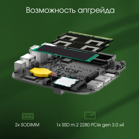 Неттоп Digma Pro Minimax U1 i3 1315U (1.2) 16Gb SSD512Gb UHDG Windows 11 Pro GbitEth WiFi BT 60W темно-серый/черный (DPP3-ADXW02)