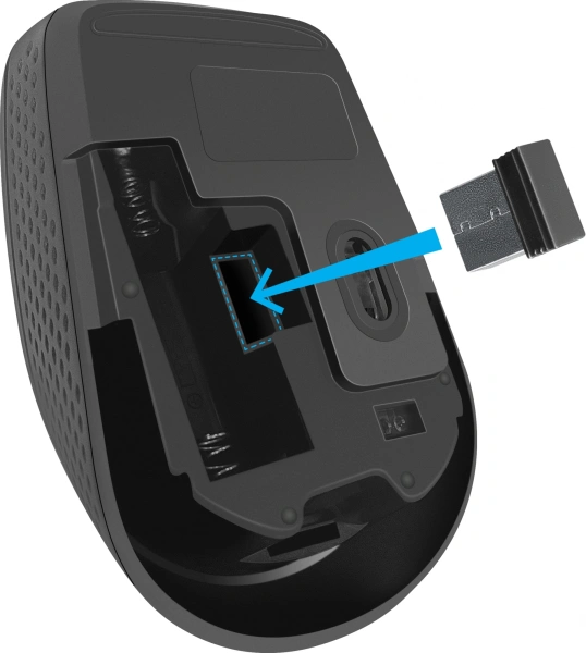 Мышь Defender Tiana MB-055 черный оптическая 1000dpi silent беспров. USB 2but (52055)