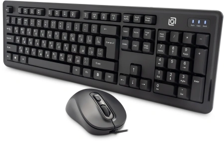 Клавиатура + мышь Оклик S605 клав:черный мышь:черный USB Multimedia