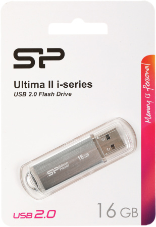 Флеш Диск Silicon Power 16Gb Ultima II-I Series SP016GBUF2M01V1S USB2.0 серебристый
