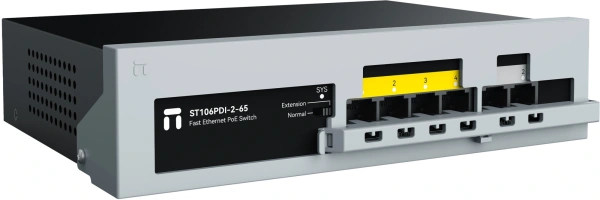 Коммутатор Netis ST106PDI-2-65 6x100Мбит/с 4PoE 65W неуправляемый