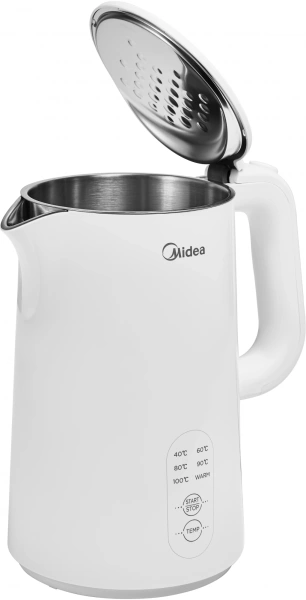 Чайник электрический Midea MK-8017 1.5л. 2200Вт белый корпус: пластик