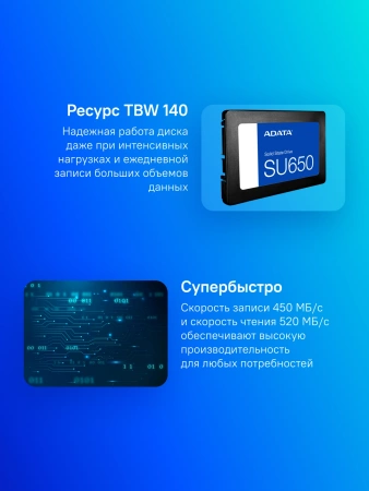 Накопитель SSD A-Data SATA-III 256GB ASU650SS-256GT-R Ultimate SU650 2.5"