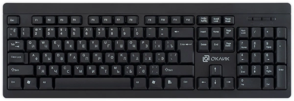 Клавиатура Оклик 95KW черный USB беспроводная (1788287)