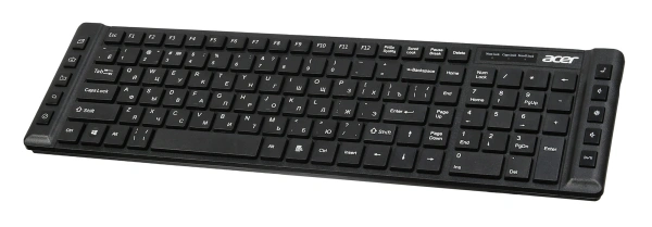 Клавиатура Acer OKW010 черный USB slim Multimedia (ZL.KBDEE.002) кабель 1.45м