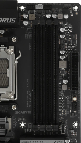 Материнская плата Gigabyte B650 AORUS ELITE AX V2 Socket AM5 AMD B650 4xDDR5 ATX AC`97 8ch(7.1) 2.5Gg RAID+HDMI+DP