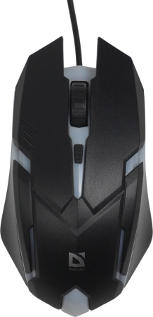Мышь Defender Cyber MB-560L черный оптическая 1600dpi USB для ноутбука 2but (52560)