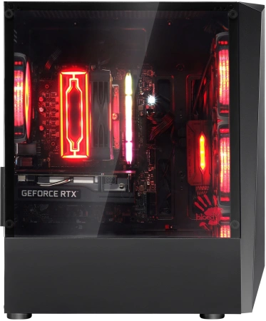 Корпус Bloody BD-CC102F черный без БП mATX 4x120mm 2xUSB2.0 1xUSB3.0 audio bott PSU
