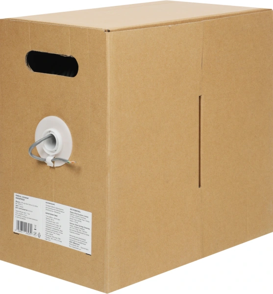 Кабель сетевой KingPrice KP-utp-c5e-0.4mm-CU-305m UTP 4 пары cat.5E solid 0.40мм Cu 305м серый