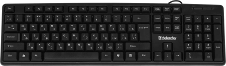 Клавиатура Defender Element HB-520 черный USB (45522) кабель 1.5м