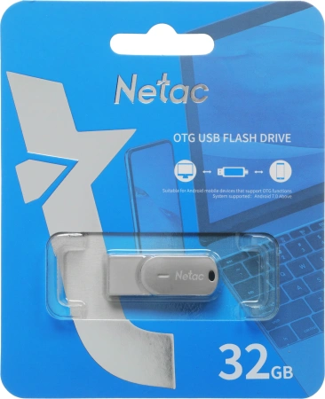 Флеш Диск Netac 32GB U785C NT03U785C-032G-32PN USB3.2 серый