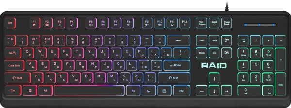 Клавиатура Defender GK-778DL черный USB slim for gamer LED (45778) кабель 1.5м