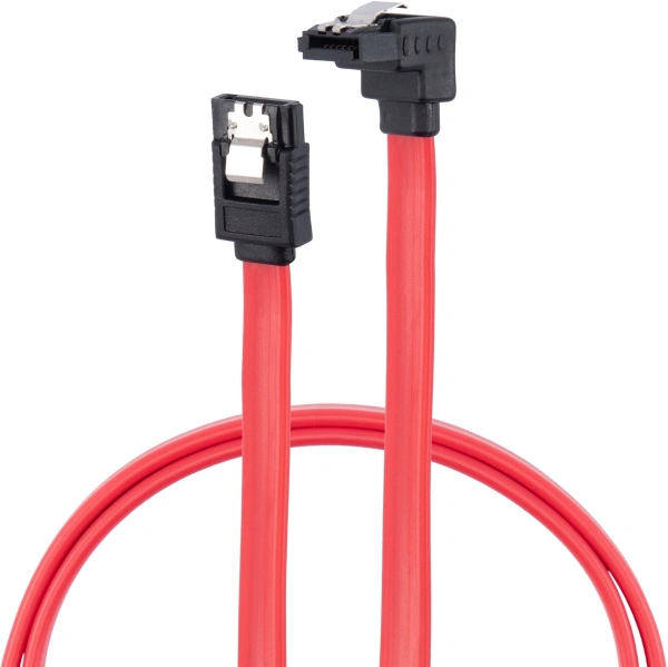 Кабель Buro ver3.0 SATA SATA угловой 0.5м (BU-SATA-SATA-ANG-LOCK) красный