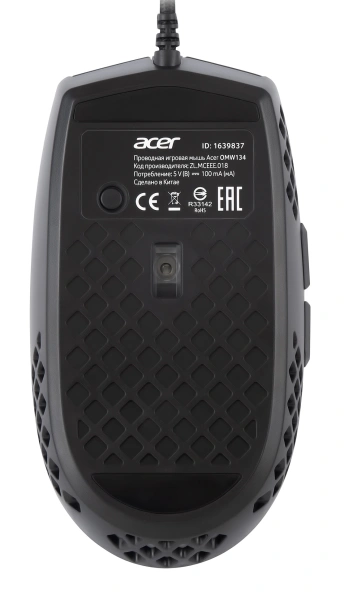 Мышь Acer OMW134 черный оптическая 6400dpi USB 6but (ZL.MCEEE.018)