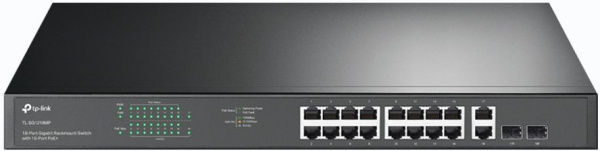 Коммутатор TP-Link TL-SG1218MP (L2) 18x1Гбит/с 2xКомбо(1000BASE-T/SFP) 16PoE+ 250W неуправляемый