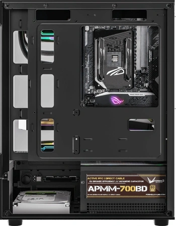 Корпус Formula Crystal Z1CM черный без БП mATX 5x120mm 1xUSB3.0 audio bott PSU