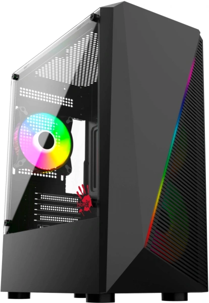 Корпус Bloody BD-CC102F черный без БП mATX 4x120mm 2xUSB2.0 1xUSB3.0 audio bott PSU