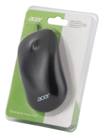 Мышь Acer OMW122 черный оптическая 1200dpi USB 3but (ZL.MCEEE.00V)
