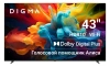 Телевизор LED Digma 43" DM-LED43UBB33 Яндекс.ТВ Frameless Metal черный/черный 4K Ultra HD 60Hz DVB-T DVB-T2 DVB-C DVB-S DVB-S2 USB WiFi Smart TV