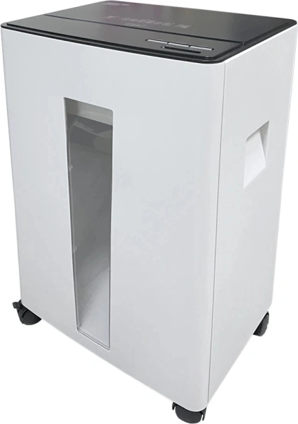 Шредер Office Kit S330SF (3,9х35) белый/черный (секр.P-4) фрагменты 13лист. 30лтр. скобы пл.карты